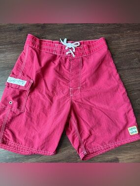 Kanvas By Katin Shorts Mens 30 Red Nylon Custom Surf Board Trunks Surfside USA